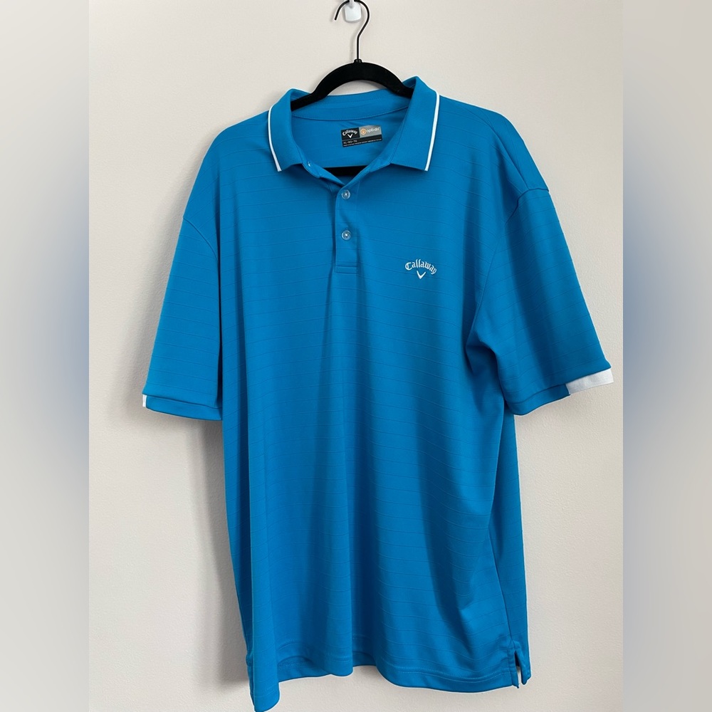 Callaway Golf Polo Men’s XL Blue Outdoor Activewear Opti Dry
